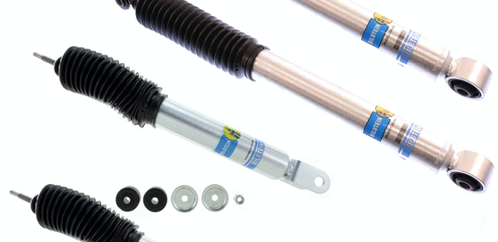 00-'06 Chevy/GMC Tahoe 2WD Bilstein 5100 0-2.5" Front & 0-1" Rear Lift Shocks-24-186643-24-187237