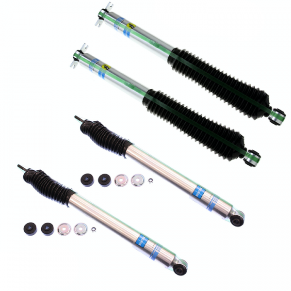 07-'15 JEEP Wrangler (JK) 4WD Bilstein 5100 3.5-5" Front & 4" Rear Lift Shocks-24-186995-33-186887