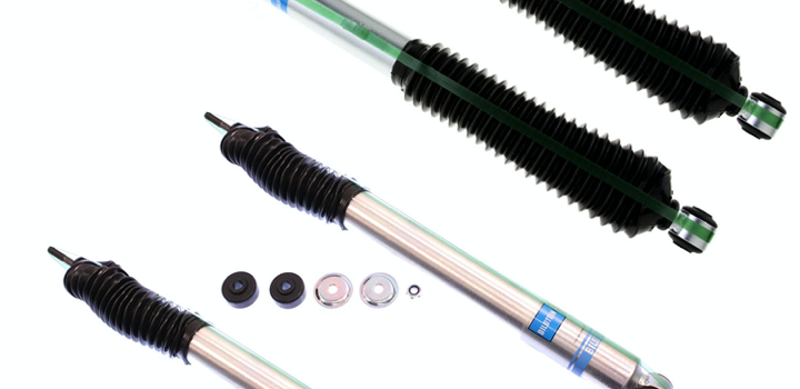 07-'15 JEEP Wrangler (JK) 4WD Bilstein 5100 3.5-5" Front & 4" Rear Lift Shocks-24-186995-33-186887