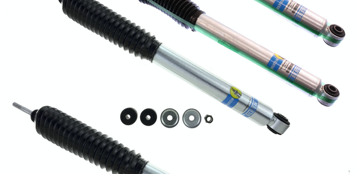 94-'01 Dodge Ram 1500 4WD Bilstein 5100 3" Front & 0-1" Rear Lift Shocks-24-185776-24-185783