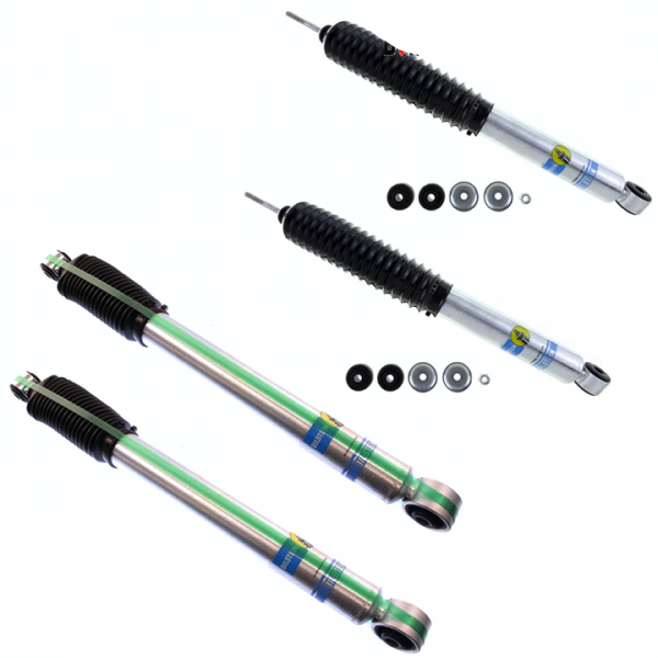 99-'10 Chevy/GMC Sierra 3500HD 4WD Bilstein 5100 6" Front & 4" Rear Lift Shocks-24-187183-24-186636