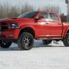 Zone OffRoad 6" Lift Kit installed on a red 2009-2011 Dodge Ram 1500 4WD