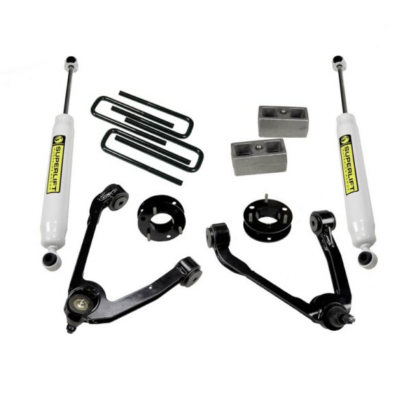 SuperLift 3.5" Upper Control Arm (UCA) Kit for the 2014-2017 Chevrolet Silverado and GMC Sierra 1500 2WD Pickups with Factory Cast Steel Control Arms