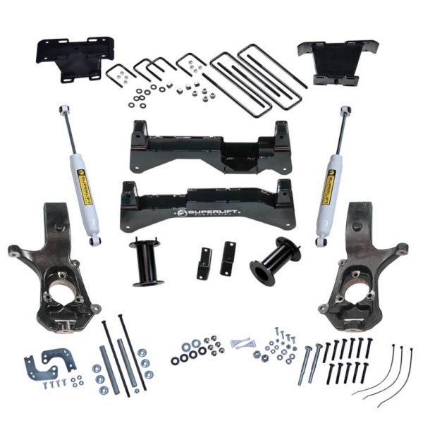 SuperLift 8" Lift Kit for 2007-2016 Chevy Silverado and GMC Sierra 1500 2WD with Cast Steel Control Arms