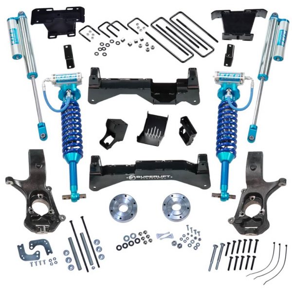 SuperLift 8" for 2007-2016 Chevrolet Silverado and GMC Sierra 1500 4WD with Factory Cast Steel Control Arms Lift Kit with Superlift Edition King Coilovers and Reservoir Rear Shocks