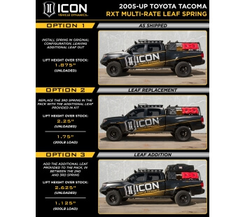 ICON 0-2.75" Lift Kit Stage 10 (Tubular) for 2016-2018 Toyota Tacoma