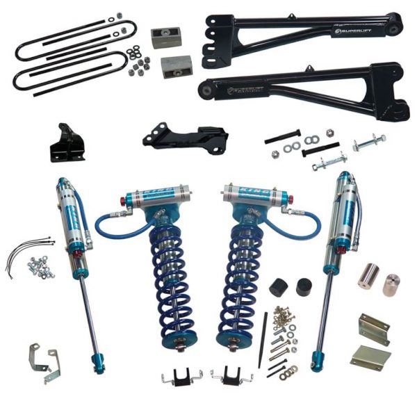 SuperLift 4" Lift Kit For 2011-2016 Ford F-250 and F-350 Super Duty 4WD - with Replacement Radius Arms, King Coilovers and King rear Shocks