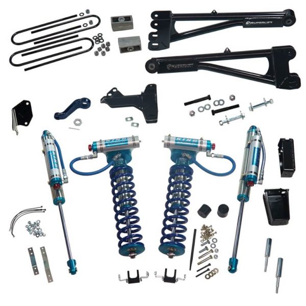 SuperLift 6" Lift Kit For 2005-2007 Ford F-250 and F-350 Super Duty 4WD - with Replacement Radius Arms, King Coilovers and King rear Shocks