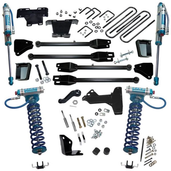 SuperLift 6" Lift Kit For 2005-2007 Ford F-250/F-350 Super Duty 4WD - w/ a 4-Link Conversion, King Coilovers and King rear Shocks