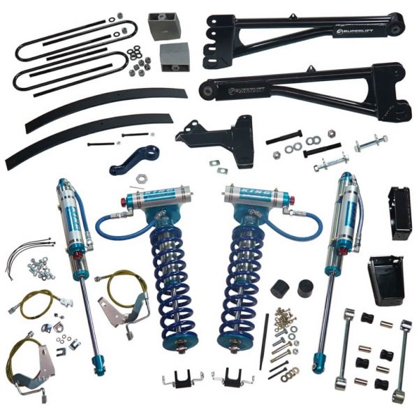 SuperLift 6" Lift Kit For 2008-2010 Ford F-250 and F-350 Super Duty 4WD - with Replacement Radius Arms, King Coilovers and King rear Shocks