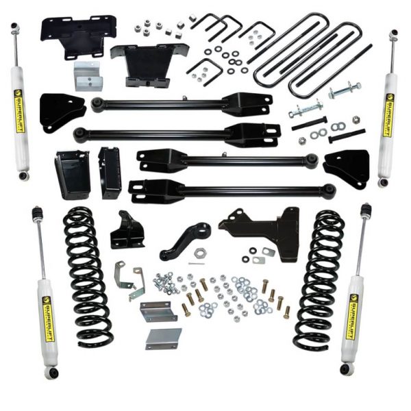 SuperLift 6" Lift Kit For 2011-2016 Ford F-250 and F-350 Super Duty 4WD - Diesel Engine - with a 4-Link Conversion and Superide Shocks