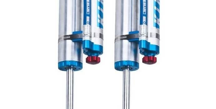 KING 2.5 Performance 3-5" Lift Front Reservoir Shocks for 2007-2018 Jeep Wrangler JK (7/8" Shaft) (with Adjuster)