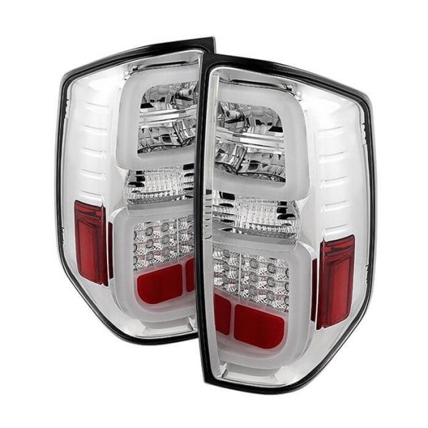 Spyder Auto 5080042 Light Bar LED Tail Lights - Chrome For 2014-2016 Toyota Tundra