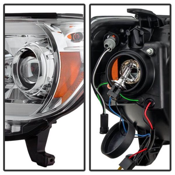 Spyder Auto 5081704 Projector Headlights - Light Bar DRL - Chrome For 2012-2015 Toyota Tacoma