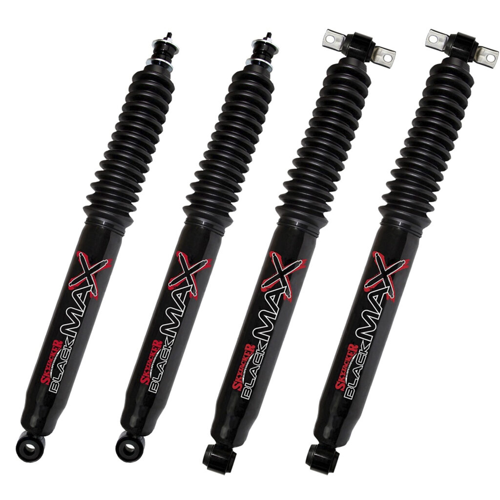 0718 Jeep Wrangler 4Dr 4WD 45" Lift Skyjacker Black MAX Shocks