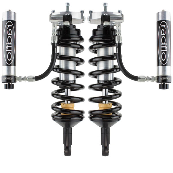 Radflo 2.5 Body 2" Front Lift Reservoir with Adjusters Shocks for 2015-2020 Chevy Colorado