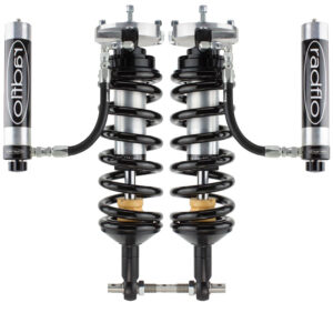 Radflo 2.5 Body 0-2" Front Lift Reservoir with Adjusters Shocks for 2010-2020 Dodge Ram 1500 4WD