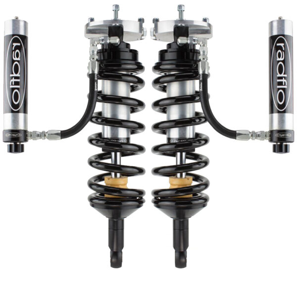 Radflo 2.5 Body 0-2" Front Lift Reservoir with Adjusters Shocks for 2010-2014 Ford F150 Raptor