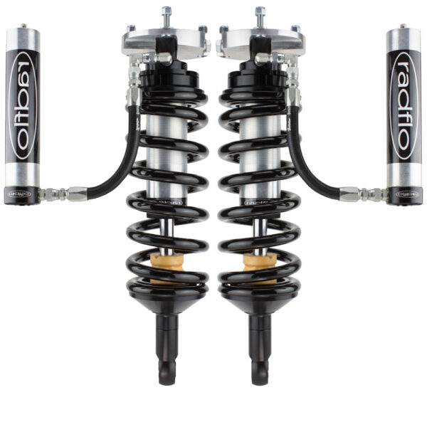 Radflo 2.5 Body 0-2" Front Lift Reservoir with Adjusters Extended Travel Shocks for 2007-2020 Toyota Land Cruiser 200