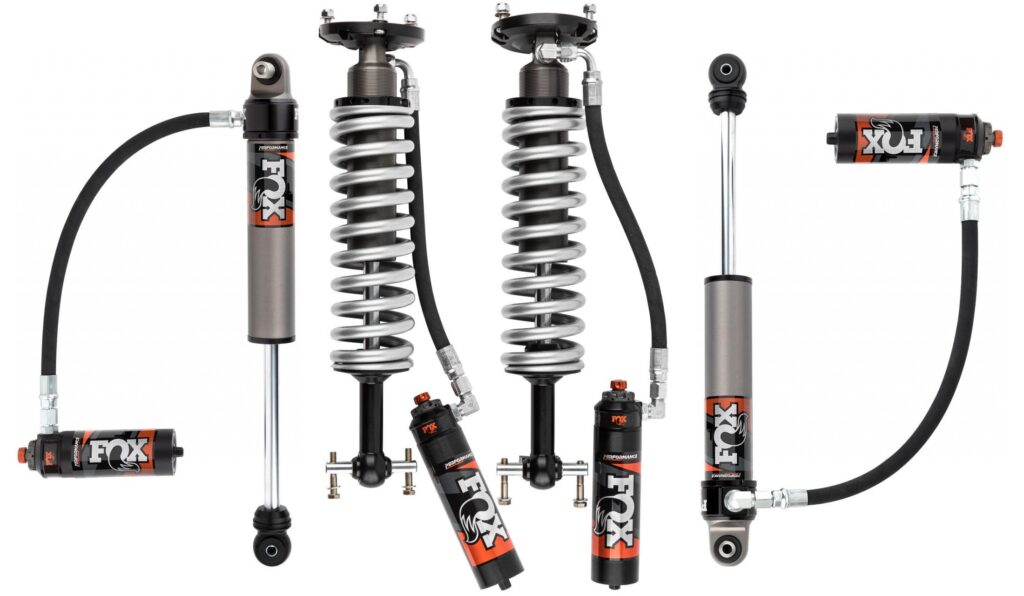 Fox Elite Series 2.5 3.5" Lift Reservoir Coilovers, 02" Rear Adjust