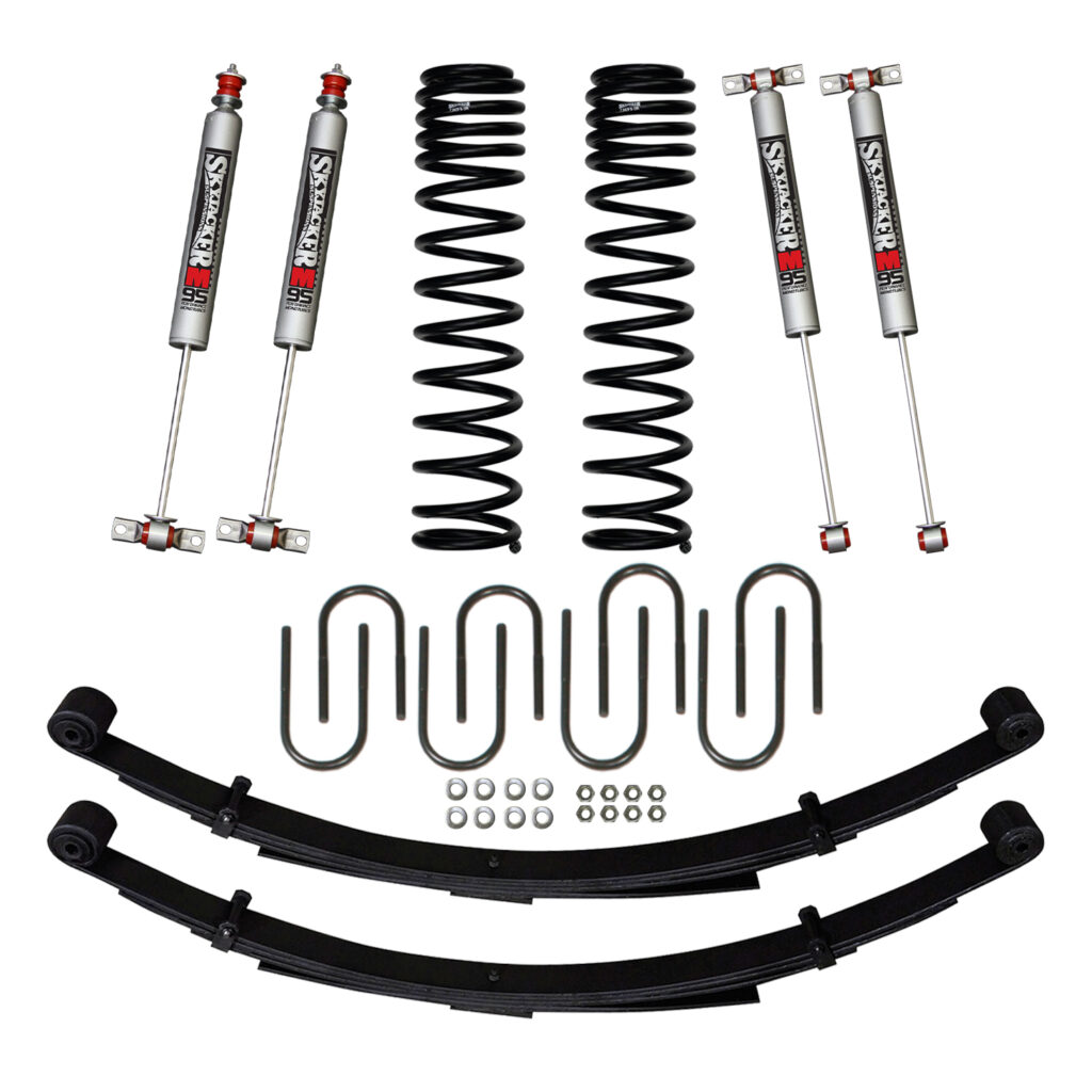Skyjacker 3" Lift Kit w/ M95 Monotube Shocks, Rear Leaf Springs For