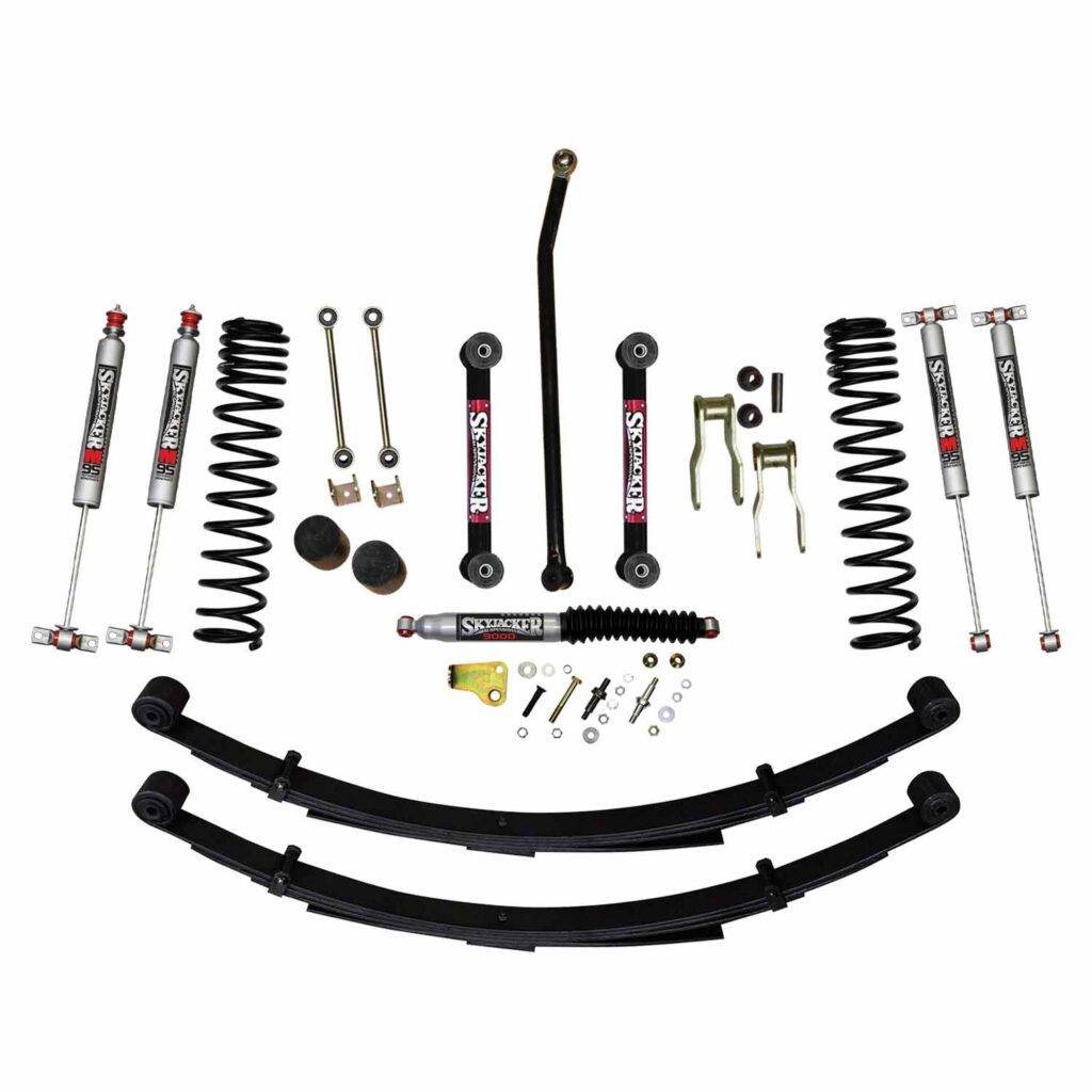 Skyjacker 4.5" Lift Kit w/ M95 Monotube Shocks, Rear Leaf Springs For 198401 Jeep Cherokee XJ