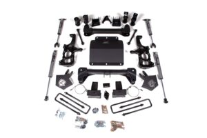 Zone Offroad 5" IFS Lift Kit w/ FOX 2.0 Shocks For 2020-2021 Chevy Silverado 3500HD With Overload Springs
