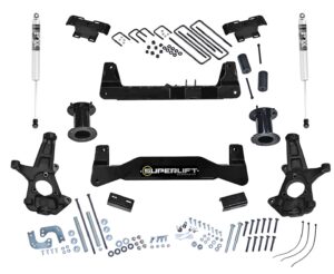 SuperLift 6.5" Lift Kit 2014-2018 Chevy Silverado GMC Sierra 1500 2WD Aluminum/Stamped Steel Arms FOX Shocks