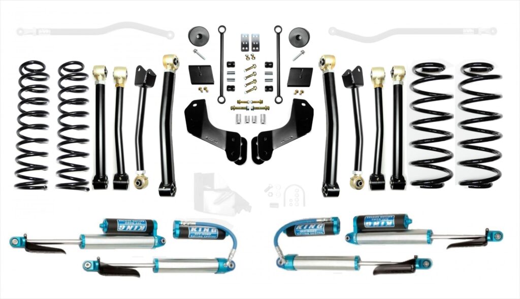 Jeep Wrangler JL 2.5 Inch Heavy Duty Enforcer Overland Lift Stage 4 with EVO SPEC KING 2.5 Inch Shocks EVO Manufacturing