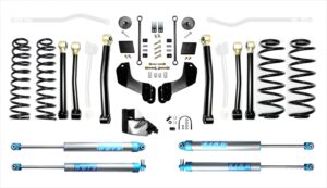 Jeep Wrangler JLU 4.5 Inch Heavy Duty High Clearance Long Arm Suspension System with EVO SPEC King 2.0 Inch Shocks EVO Manufacturing
