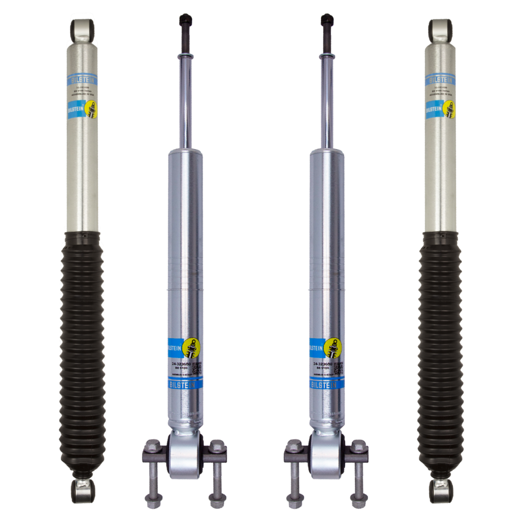 Bilstein 5100 02.5" Front, 01" Rear Lift Shocks for 20212024 Ford F