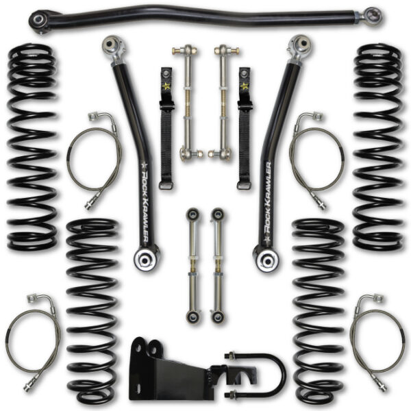 Rock Krawler JKU 2.5 Inch Flex System Lift Kit 07-18 Wrangler 4 Dr - JK25FS-4