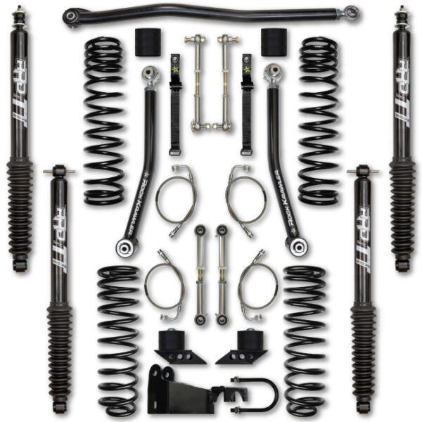 Rock Krawler JKU 2.5 Inch Flex System Lift Kit w/ Twin Tube Shocks 07-18 Wrangler 4 Dr - JK25FS-4TT