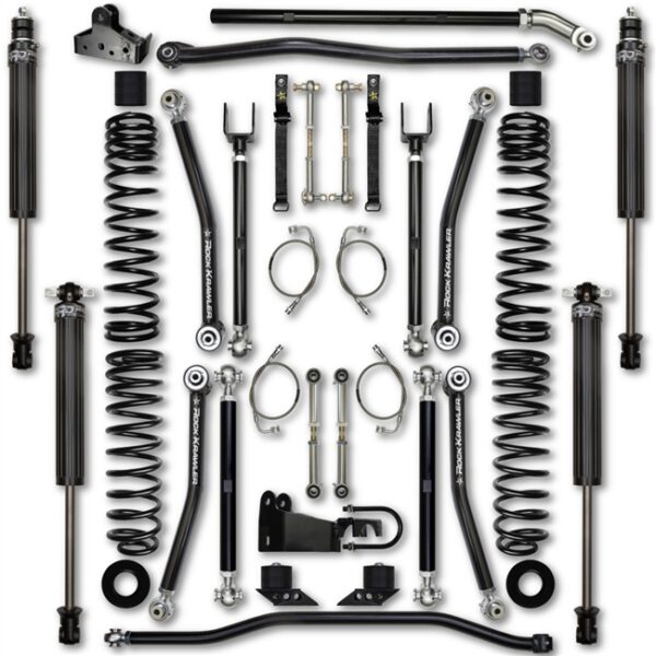 Rock Krawler JK 4.5 Inch X Factor Lift Kit w/ Stg 1 Shocks 07-18 Wrangler 2 Dr - JK45XF-2S1