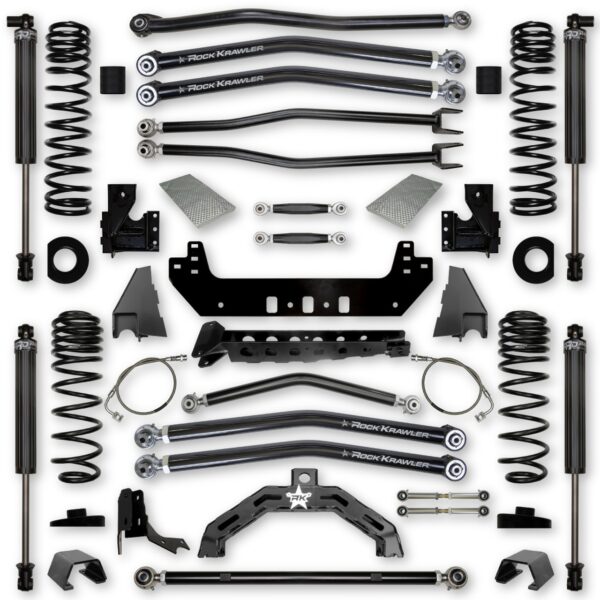 Gladiator Lift Kit 4.5 Inch Adventure-X No Limits Long Arm System Stage 1 For 20-Pres Jeep Gladiator Rock Krawler - JT45AXNL-DS1