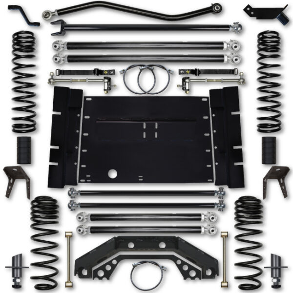 Rock Krawler TJ 4.5 Inch X Factor Long Arm 5 Inch Stretch Lift Kit 97-02 Wrangler - TJ45XFLA-5S-01