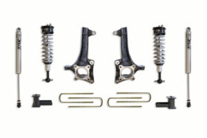 MaxTrac 4 Front and 6.5 Rear Lift Kit with Fox Shocks and coilovers for 2021-2022 Ford F-150 2WD K884164F