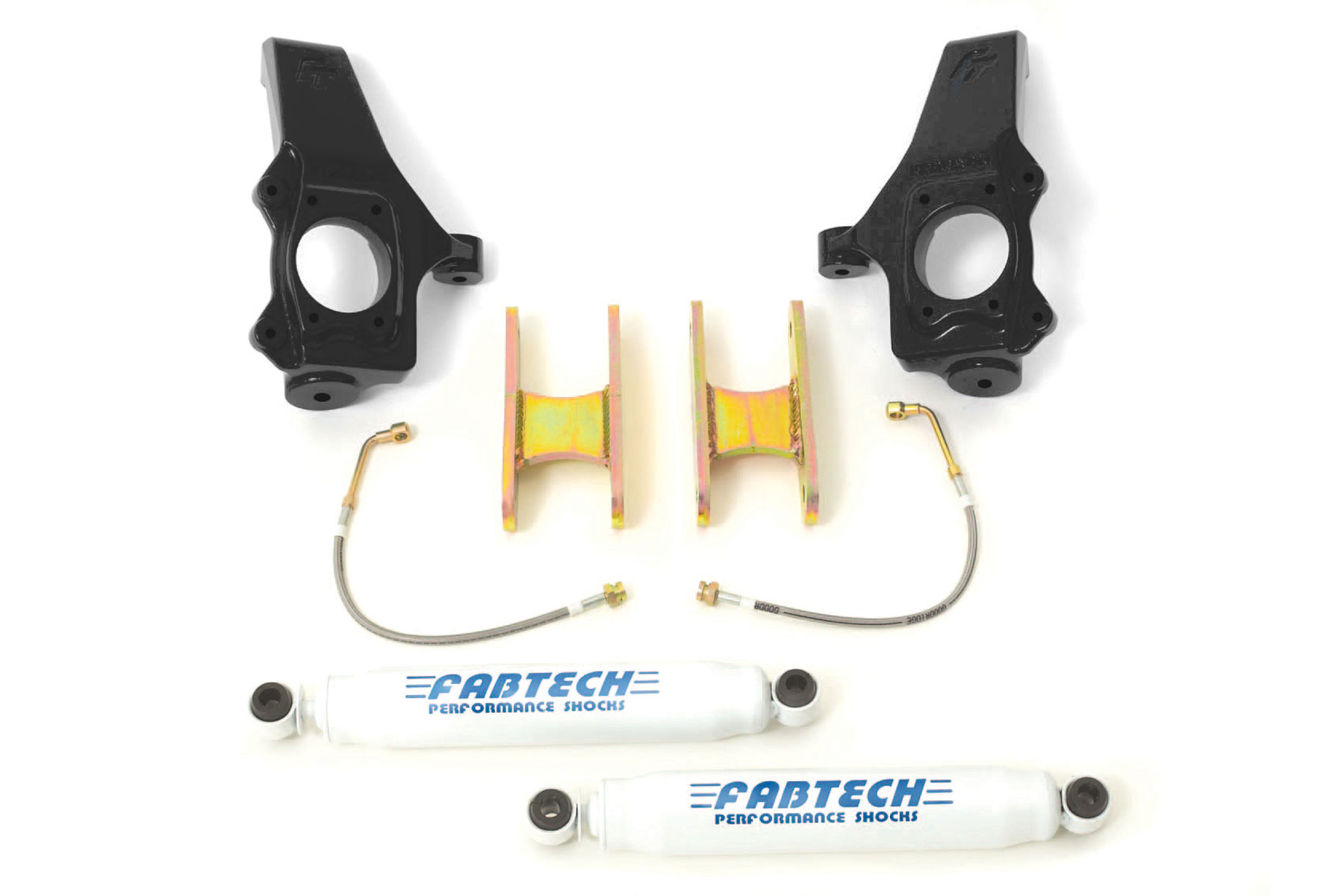 Fabtech 3" Spindle System with Rear Performance Shocks for 20042008