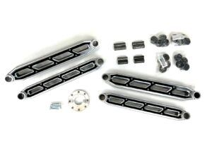 McGaughy's 8-10"" Boxed 4-Link w/Black Billet Face Plates Rear For 2014-2023 Ram 2500 4wd 51211