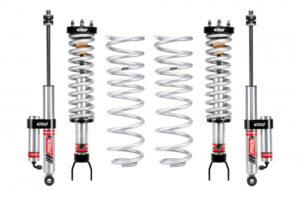 Eibach Pro-Truck Stage 2R 0-3.2 Front Coilovers and 3.0 Rear Reservoir Shocks with Pro-Lift Springs for 2019-2023 Ram 1500 REBEL Crew Cab