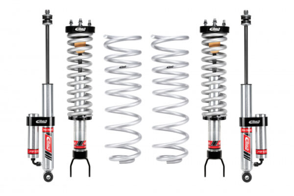 Eibach Pro-Truck Stage 2R 0-3.2 Front Coilovers and 3.0 Rear Reservoir Shocks with Pro-Lift Springs for 2019-2023 Ram 1500 REBEL Crew Cab