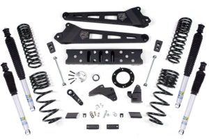 ZONE 6.5" Radius Arm Lift Kit with 4.5" Rear Coils and Bilstein 5100 Shocks for 2019-2022 Ram 2500 Diesel 6-bolt case