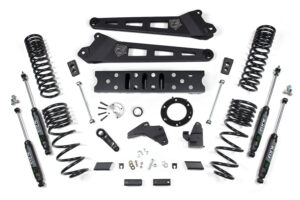ZONE 6.5" Radius Arm Lift Kit with 4.5" Rear Coils and ZONE Nitro Shocks for 2019-2022 Ram 2500 Diesel 6-bolt case