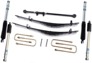 Zone Offroad 2.5" Leaf Spring Mini-Packs Leveling Kit with Bilstein 5100 Shocks for 1999-2004 Ford F250/350