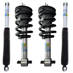 Bilstein 5100 0-1.8 Front Lift Assembled Coilovers with OE Replacement coils and Rear Shocks for 2014-2018 Chevy-GMC Silverado-Sierra 1500