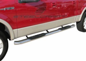 Steelcraft 5" Oval Premium Sidebars Stainless Steel 2009-2014 Ford F150 Super Crew Cab - 413809P 