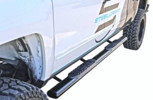 Steelcraft Black 5" Oval Sidebars 99-16 Ford Super Duty Crew Cab - 412469B 