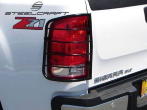 Steelcraft Black Taillight Guards for 07-14 GMC Sierra (New Body Style) - 30370 