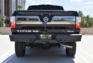 Steelcraft Elevation Rear Bumper Fine Texture Black for 2016-2023 Nissan Titan XD and 2017-2023 Nissan Titan - 65-24080 