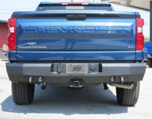 Steelcraft Fortis Rear Bumper Fine Texture Black 2020-2023 Chevy Silverado 2500/3500HD 2019-2023 Chevy Silverado 1500 2020-2023 GMC Sierra 2500/3500HD 2019-2023 GMC - 76-20490 